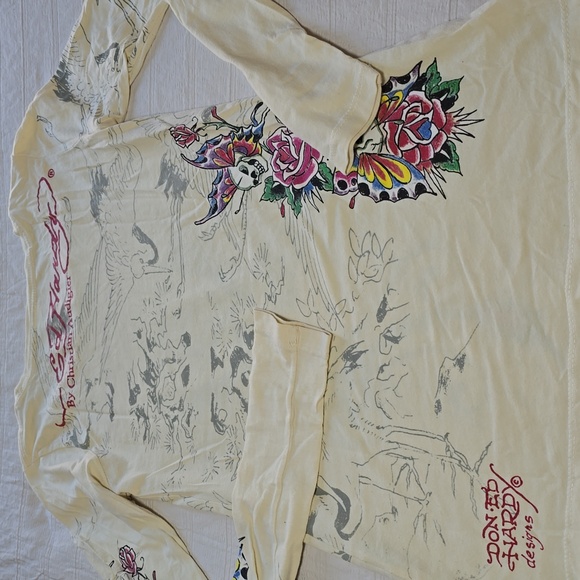Ed Hardy Women's Phoenix Long Sleeve Top Size Small - Picture 9 of 11